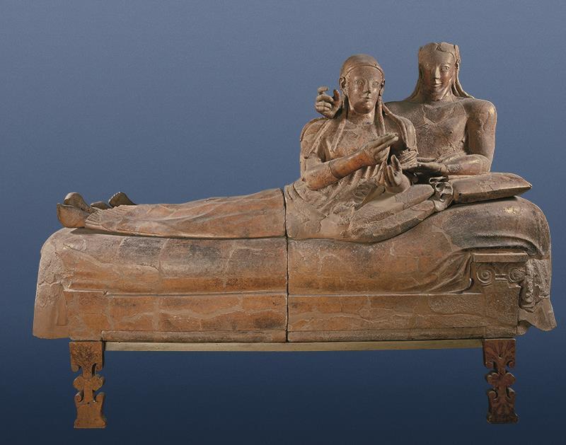Il Sarcofago degli Sposi Coperchio ARCA risale al 530-520 a.c. circa, proviene da Cerveteri.