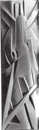 1951 SCULTURA Composizione s 44 Legno di ciliegio intagliato a rilievo 135x40x8,5 Collezione privata Macerata Premio Marche, Ancona 1962;