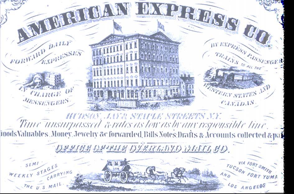 1850: Le origini di American Express American Express è stata fondata nel