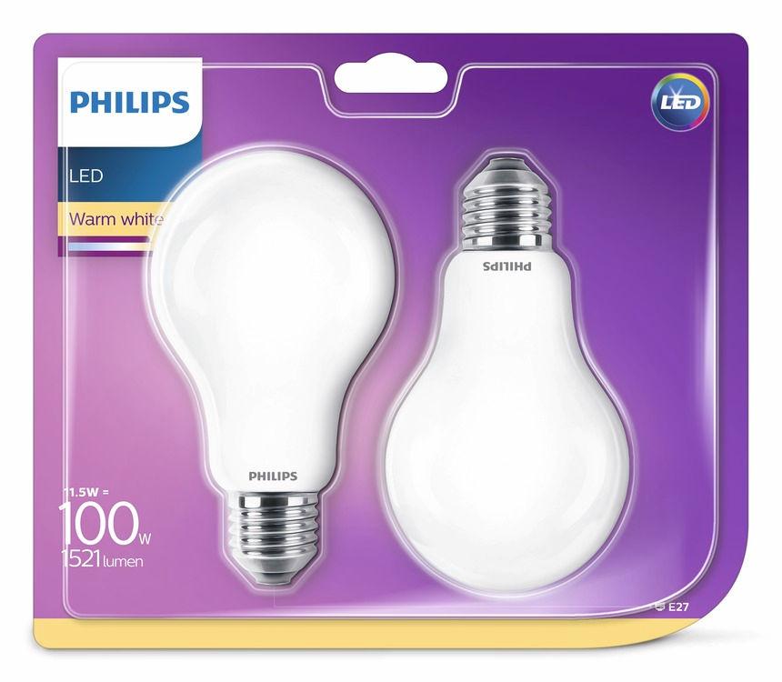PHILIPS LED Lampada a goccia 11.5 W (100W) E27 Luce bianca calda Non regolabile Un design pensato per distinguersi Forme familiari che conosci e ami.