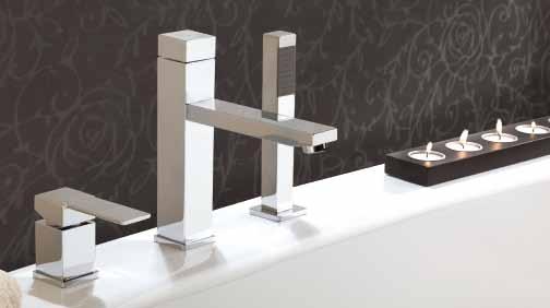 Q U B I K A Q 10 G Miscelatore monocomando per lavabo, con canna corta a U girevole, con scarico click-clack, con troppo pieno.