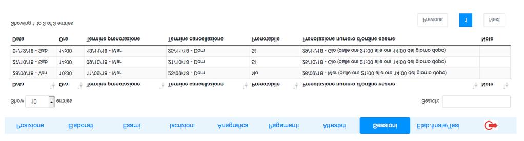 Per controllare se la prenotazione dell esame è stata correttamente registrata dal sistema è sufficiente verificare che nella pagina principale compaia in alto l'indicazione dell'esame prenotato: