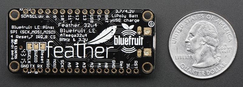 7 grams ATmega32u4 @ 8MHz with 3.3V logic/power 3.