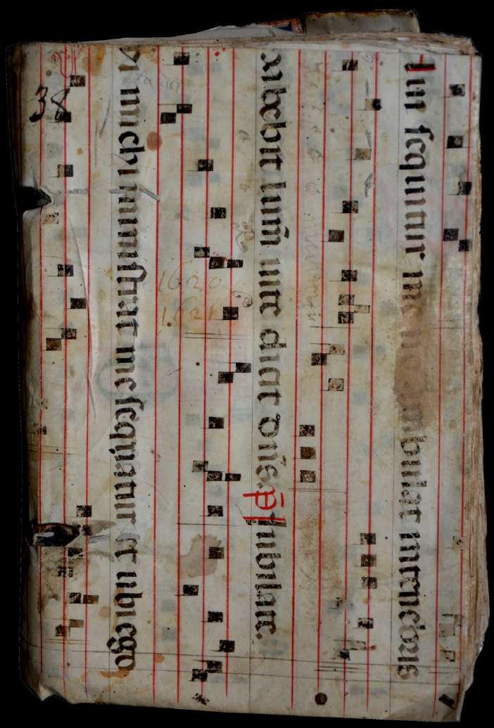 Protocollo del notaio Arcangelus Corradus di Montesanto, 1620-1621, coperta di riuso di codice