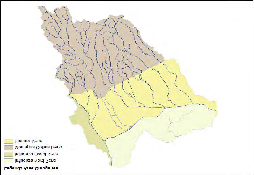 AREE OMOGENEE In coerenza con la metodologia adottata dall Autorità di bacino dell Arno, adeguata alle caratteristiche ed esigenze del nostro territorio, il bacino del Reno è stato suddiviso in aree