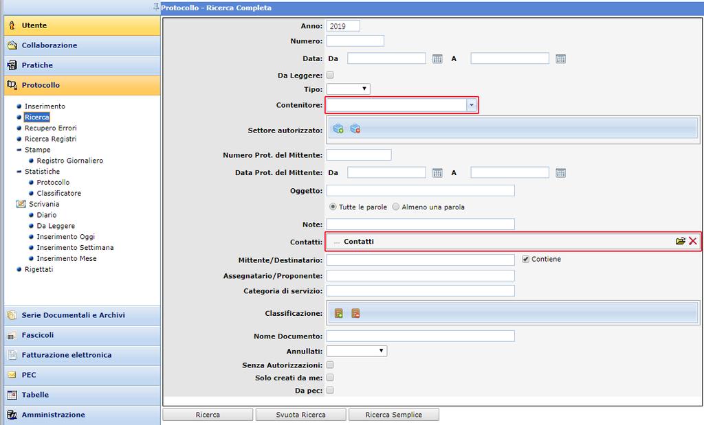 DocSuite Modulo Fatturazione Elettronica, pagina 10 di 18 Funzionalità specifiche del ciclo di fatturazione elettronica passiva Nei seguenti paragrafi sono evidenziate le altre modalità disponibili