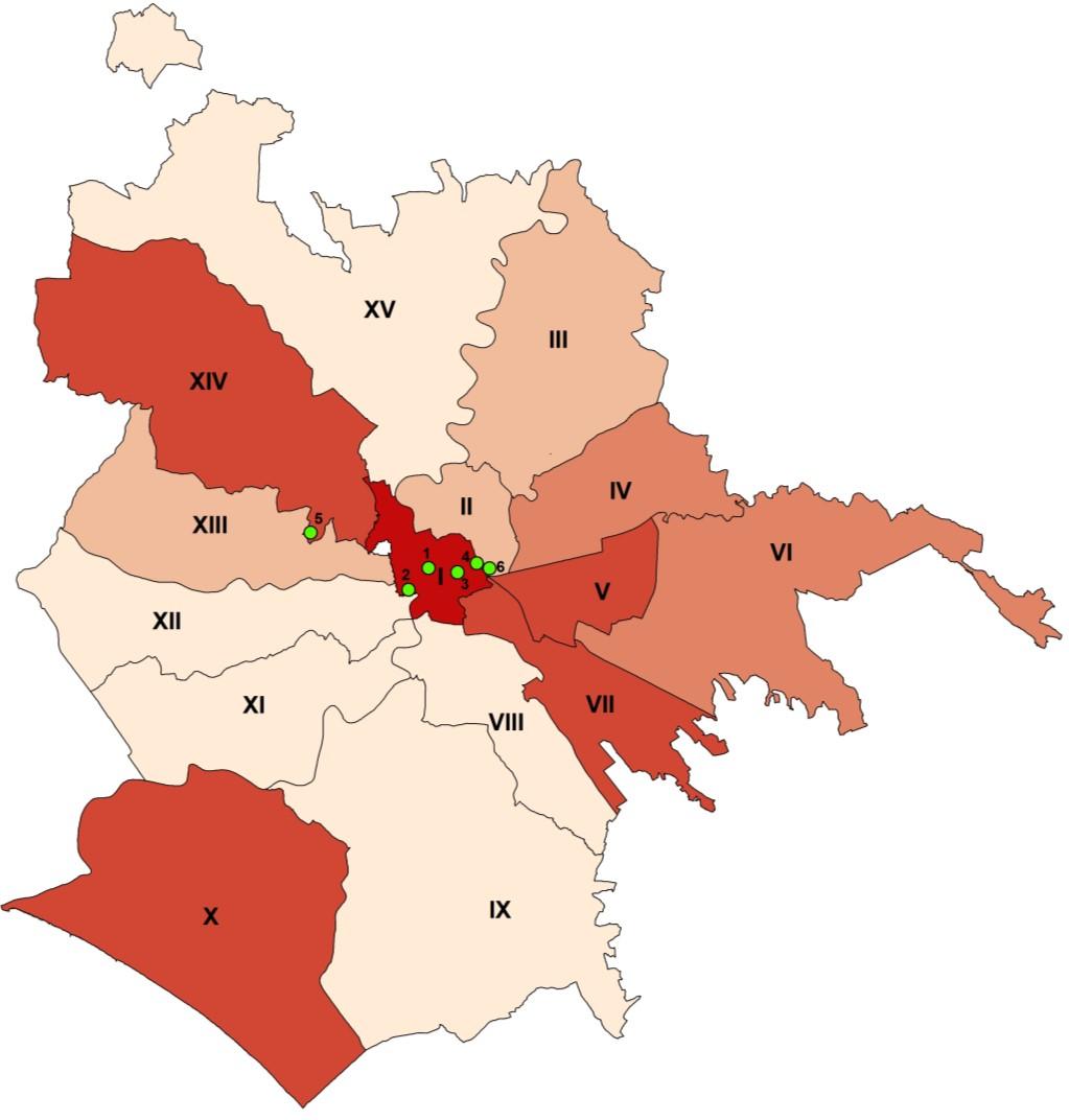 Sociale - Accoglienza Pasti autorizzati nelle mense sociali o I 1 Via degli Astalli n.14a 2 Via Dandolo n.1 3 Viale del Monte Oppio n.34 4 Via Marsala n.19 1 Via degli Astalli n.