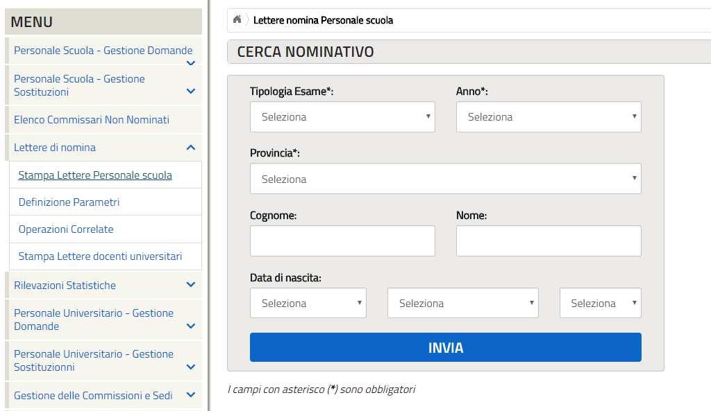 Figura 8. Stampa Lettere Personale Scuola 3.4.2 Definizione Parametri Attraverso questa funzione è possibile definire i parametri per le lettere di nomina.