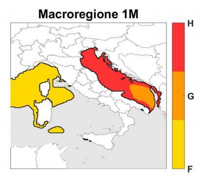 Macroregione climatica marina 1 Zonazione climatica marina delle anomalie (2021-2050 vs 1981-2010, scenario RCP8.