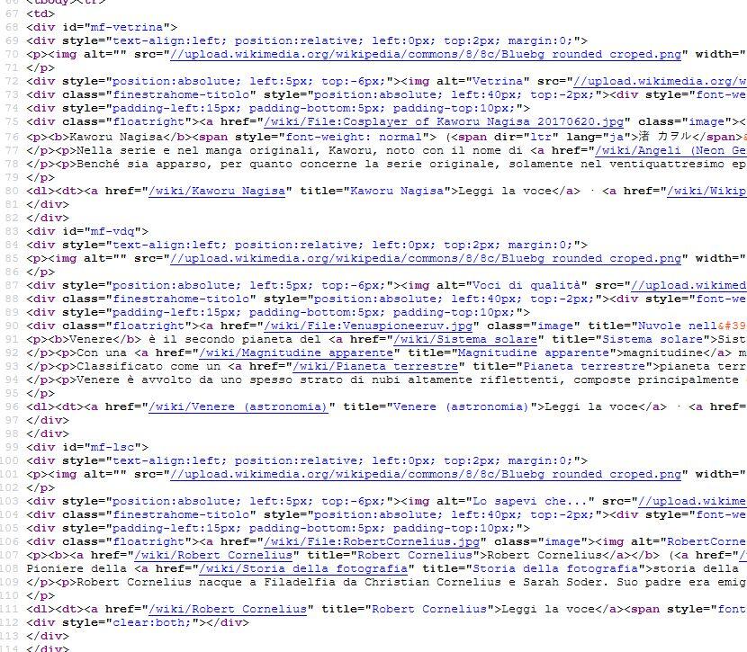 Es. html Pagina html che viene interpretata