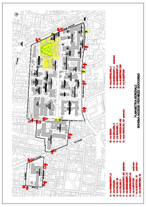 Vie di accesso al Policlinico