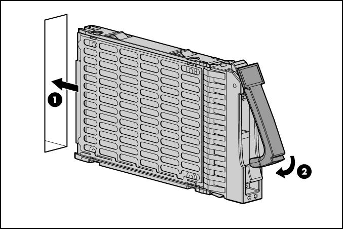 3. Aprire la levetta di rilascio per preparare l'unità per l'installazione. 4. Installare l'unità disco rigido. 5.