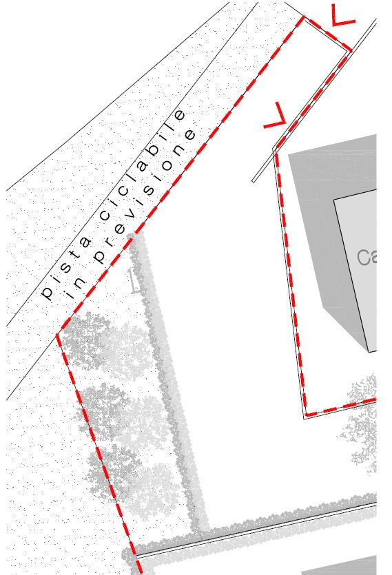 Area a verde v pubblico attrezzato Viene prevista un area a verde pubblico a ridosso della fascia di terreno da cedere all Amministrazione Comunale; in tal senso si intende dare la possibilità in