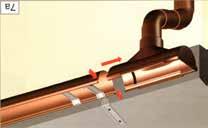 Tubi pluviai e raccordi in PVC rame antico 8) Montaggio e sigillatura dei successivi canali di gronda La giunzione dei profili di gronda,