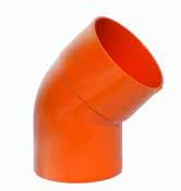 Raccordi in PVC rigido o stampati ad iniezione Descrizione Ø Arancio Avorio Curva a 45 cad Imballo cad Imballo 32 1,45 50 1,45 50 40 1,16 50 1,16 50 50 1,84 50 1,84 50 63 2,33