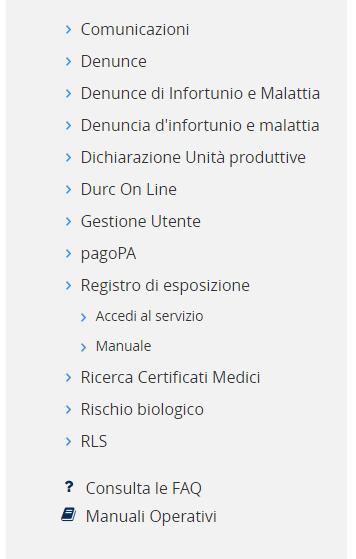 Accesso all applicazione SIRDEWEB Per gli utenti con profilo Datore di lavoro o Delegato è possibile accedere all applicazione web senza ulteriori passaggi, utilizzando il link «Registro di