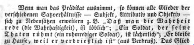 Origine del concetto Se si esclude il predicato, tutti i componenti dei diversi rapporti sintattici soggetto, attributo, oggetto si espandono in frasi secondarie, per es.