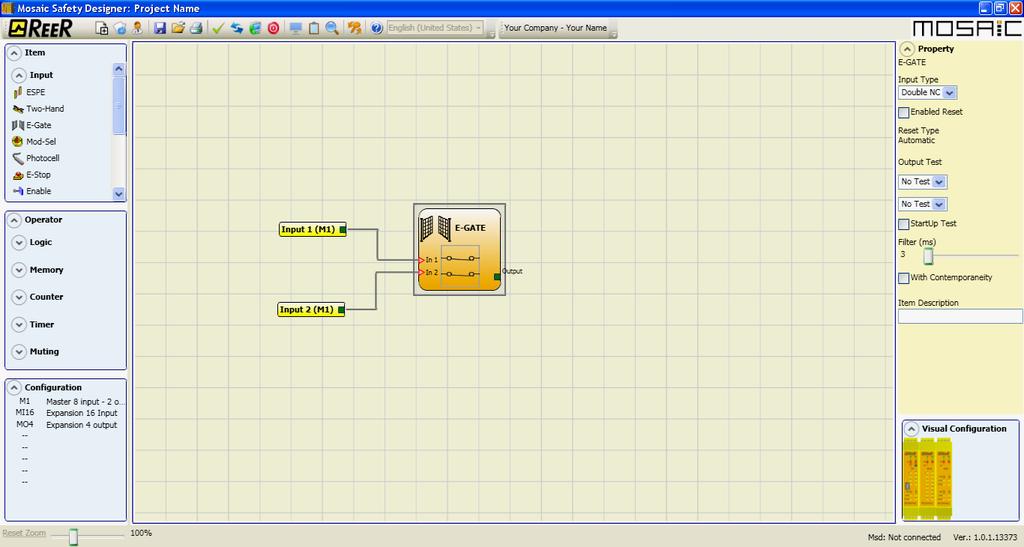 Creating the diagram (Figure 16) Once you have selected your system composition, you are ready to configure the project.