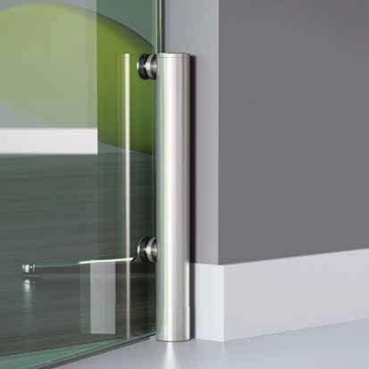 Zenith SC The invisible vertical hydraulic door closer for single glass doors.
