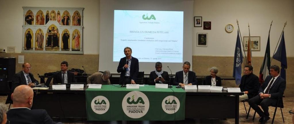 Il convegno a Piazzola sul Brenta Brenta: un fiume da tutelare Si è tenuto la sera del 15 aprile scorso un importante convegno organizzato dalla CIA, Agricoltori Italiani, sede di Padova, in