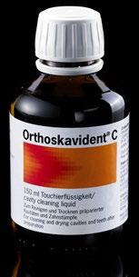 Altri prodotti Orthoskavident C Orthoskavident C è un liquido per la pulizia e l'asciugatura di cavità e monconi dentali preparati.