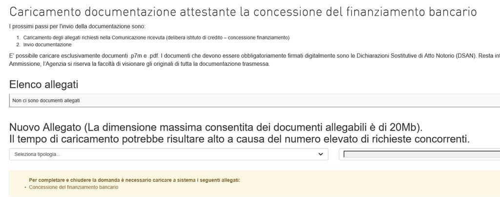 Cliccando sul link Allegati delibera mutuo l utente visualizza la pagina dove caricare l allegato richiesto (Figura 34).