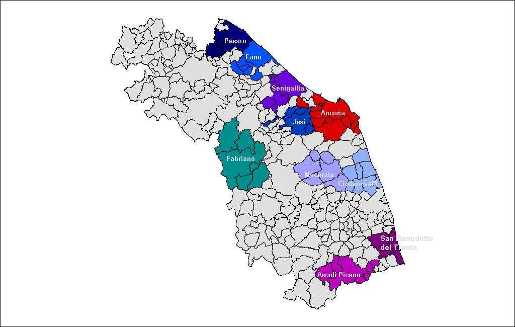 Attività delle Marche Analisi regionale: individuazione FUAS regionali, loro caratteristiche, debolezze e dinamiche territoriali secondo il criterio basato sui sistemi locali del lavoro (Istat),