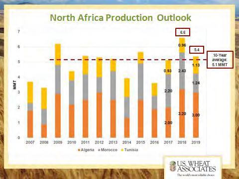 Lieve riduzione viene segnalata da USDA in Nord Africa a