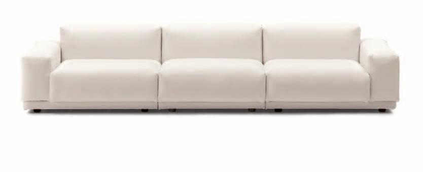 PLACE SOFA LE DIVERSE CARATTERISTICHE 2 POSTI 2 POSTI OTTOMAN 3 POSTI 3 POSTI CONFIGURAZIONE CHAISE LONGUE Place Sofa: un classico del design moderno reinterpretato da Jasper Morrison il divano