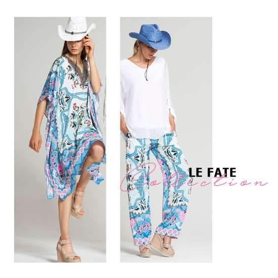 Il brand LE FATE è un sogno che dura da trent anni. È un azienda italiana che crea un total look donna realizzato con materiali di qualità, filati pregiati e stampe in esclusiva.