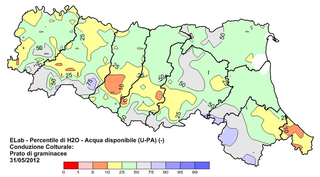 6. Le piogge di aprile e maggio In aprile e maggio 2012 si assiste ad un ritorno a condizioni meteorologiche più vicine alla norma; le precipitazioni dei due mesi superano quasi ovunque i 100 mm con