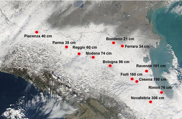 3. La nevicata storica di febbraio e la siccità di marzo Le intense nevicate di febbraio