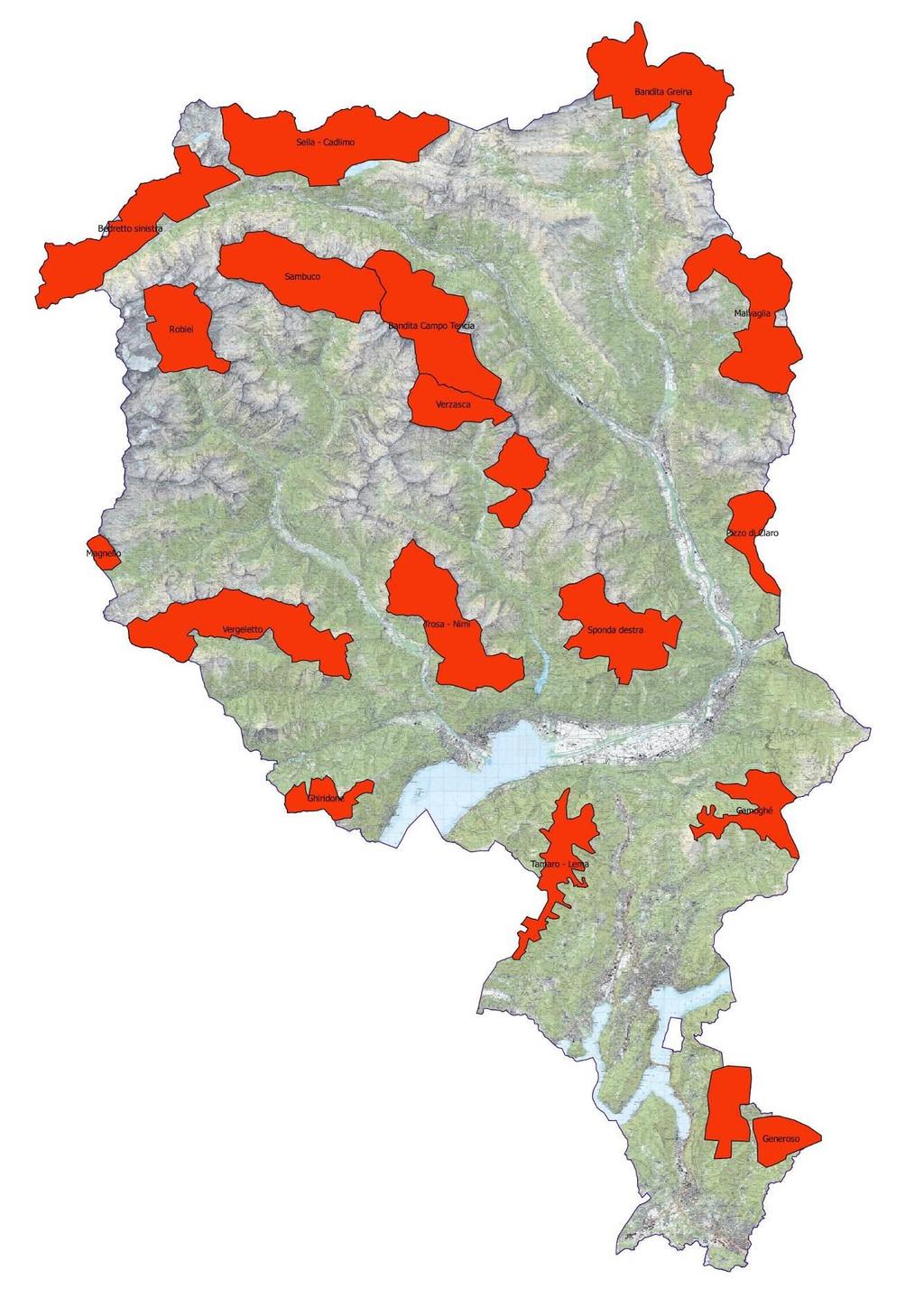 Censimenti camosci L UCP da novembre 2018 ha stabilito 17 aree campione sul territorio cantonale per effettuare