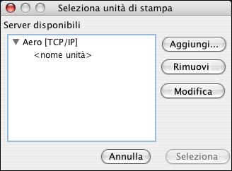 COLORWISE PRO TOOLS 27 5 Dopo aver selezionato il nome dell unità dall elenco Unità, fare clic su OK. L unità Fiery QX100 appare nell elenco Server disponibili.