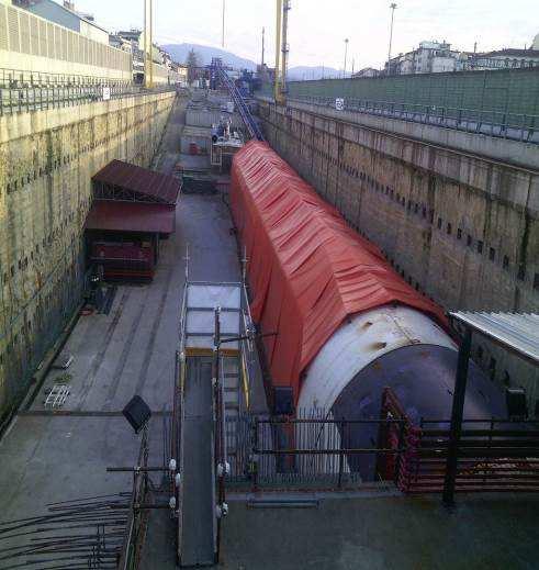 PASSANTE AV Cantiere Operativo Campo di Marte e Terminal Bricchette E in corso di realizzazione il mantenimento e controllo della TBM (Foto 1); E in corso di realizzazione il collegamento dei gruppi