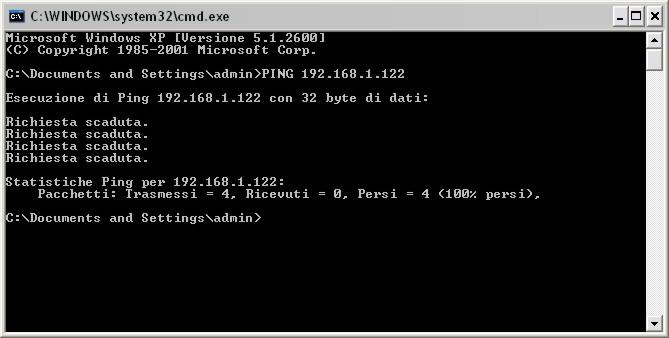 exe e dare l'invio. Digitare ipconfig e controllare che oltre al proprio indirizzo IP sia presente anche il 19