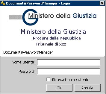 2. DOCUMENT@_PASSWORDMANAGER 2.1 ACCESSO AL SOFTWARE Per accedere al modulo PasswordMANAGER è sufficiente richiamare l eseguibile Document@ PasswordMANAGER.