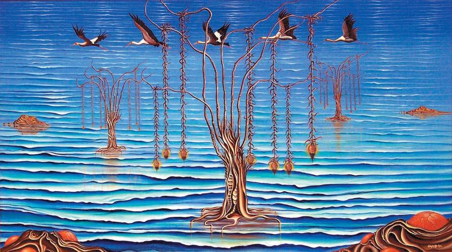 Donato LANDI TITOLO: Volo sulla laguna TECNICA: acrilico su tela FORMATO: 120 x 70 cm. ANNO: 2008 Diplomato all Istituto d Arte di Salerno.