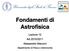 Fondamenti di Astrofisica