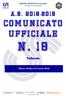 CENTRO SPORTIVO ITALIANO. Comitato provinciale di Macerata. n. 18. Pallavolo. Affisso all albo il 21 marzo 2019