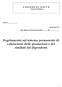 Regolamento sul sistema permanente di valutazione delle prestazioni e dei risultati dei dipendenti