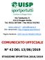 COMUNICATO UFFICIALE