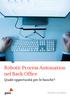 Robotic Process Automation nel Back-Office. Quale opportunità per le banche?