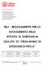 RSA - REGOLAMENTO PER LO SVOLGIMENTO DELLE ATTIVITA DI ISPEZIONE IN QUALITA DI ORGANISMO DI ISPEZIONE DI TIPO A