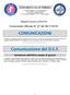 COMUNICAZIONI. Comunicazione del D.C.F.
