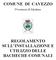 COMUNE DI CAVEZZO. Provincia di Modena REGOLAMENTO SULL INSTALLAZIONE E UTILIZZO DELLE BACHECHE COMUNALI