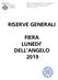 RISERVE GENERALI FIERA LUNEDI DELL ANGELO 2019