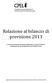 Relazione al bilancio di previsione 2013