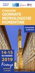 PATROCINI RICHIESTI II EDIZIONE GIORNATE NEFROLOGICHE FIORENTINE PROGRAMMA SCIENTIFICO NOVEMBRE Firenze AUDITORIUM AL DUOMO