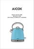 Thermos Electric Kettle Model:HQ-1302B Aicok Home Essentials Live Comfortable